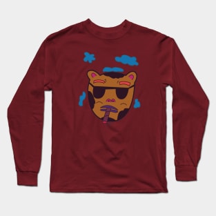 Smoking Honey Bear Long Sleeve T-Shirt